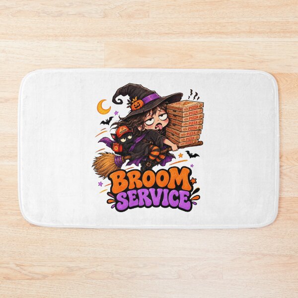 Item preview, Broom Service Halloween, Witch Pizza Delivery Design, Funny Halloween Sublimation designed and sold by Pixanova.