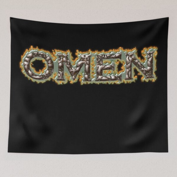 Item preview, OMEN – Cracked Lava Flame Vintage Metal Design designed and sold by Tonband.