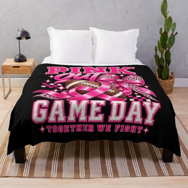 Item preview, Pink Out Game Day Breast Cancer Football Women Moms Girls designed and sold by SEINENGAPPI12.
