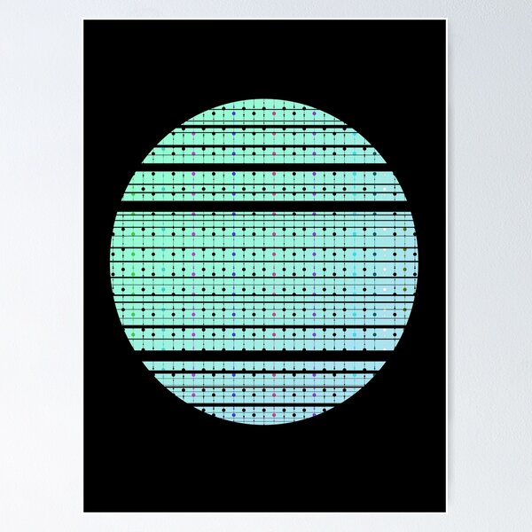 Item preview, Cosmic Grid Minimalist Abstract Circle designed and sold by NB-Artmagic.