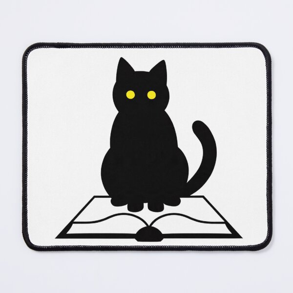 Item preview, Black Cat Reading Book Lover Minimalist Art designed and sold by Ikochane.