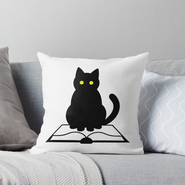 Item preview, Black Cat Reading Book Lover Minimalist Art designed and sold by Ikochane.