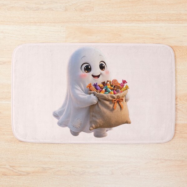 Item preview, Cute Ghost Holding Bag Of Halloween Candy designed and sold by Artistprinter.