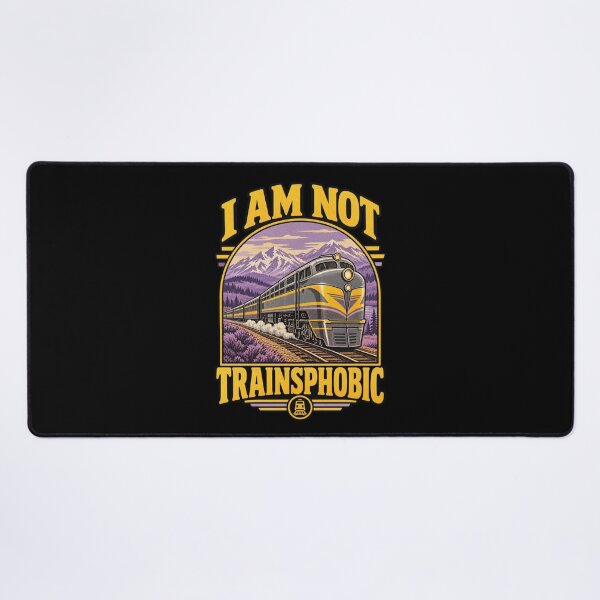 Item preview, I Am Not Trainsphobic Funny Train Lover Pun Graphic designed and sold by Whirx.