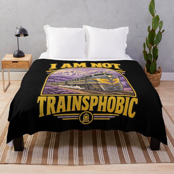 Item preview, I Am Not Trainsphobic Funny Train Lover Pun Graphic designed and sold by Whirx.