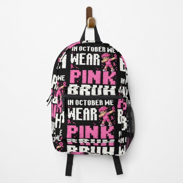 Item preview, October We Wear Pink Bruh Pixel Breast Cancer Awareness Boys designed and sold by SEINENGAPPI12.