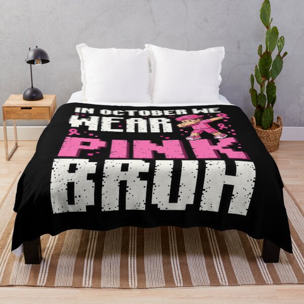 Item preview, October We Wear Pink Bruh Pixel Breast Cancer Awareness Boys designed and sold by SEINENGAPPI12.