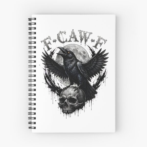 Item preview, f-caw-f black crow moon vintage retro halloween dark humor designed and sold by hugoinkcoast.