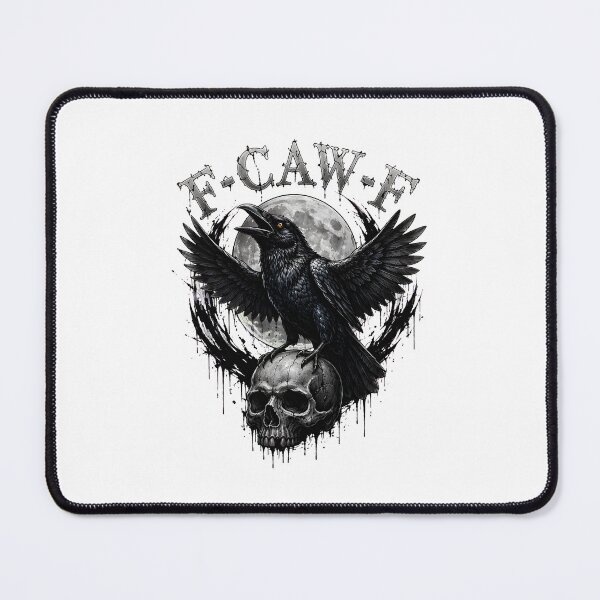 Item preview, f-caw-f black crow moon vintage retro halloween dark humor designed and sold by hugoinkcoast.