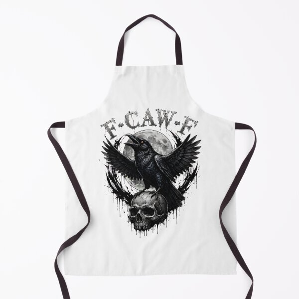Item preview, f-caw-f black crow moon vintage retro halloween dark humor designed and sold by hugoinkcoast.