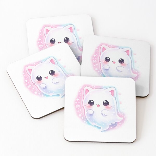 Item preview, Pastel Kawaii Chibi Ghost Cat designed and sold by Sommium .
