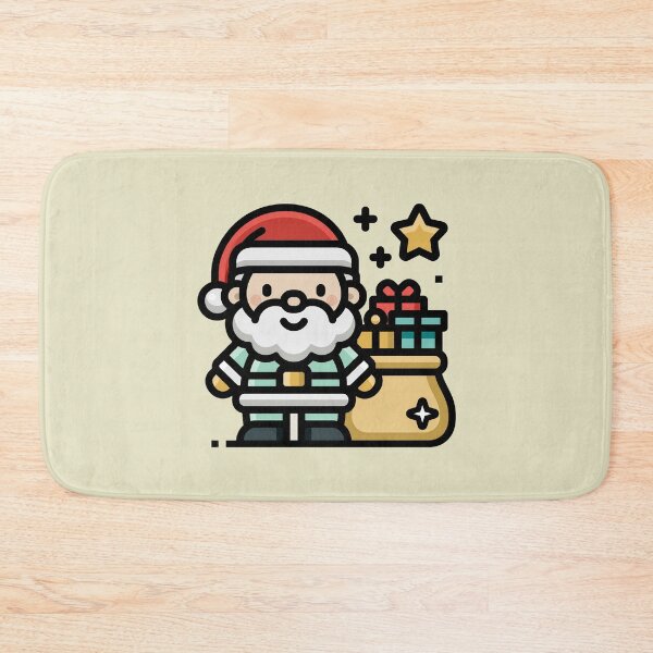 Item preview, Cute Santa Claus with Gift Bag Illustration designed and sold by colorful-white.