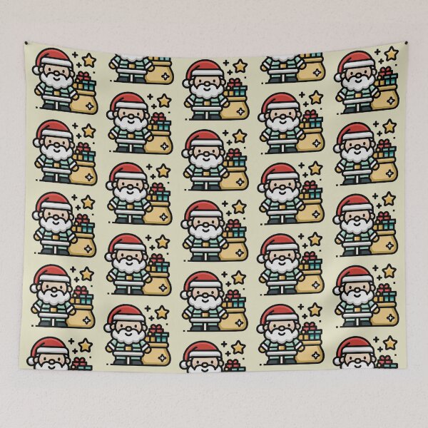 Item preview, Cute Santa Claus with Gift Bag Illustration designed and sold by colorful-white.