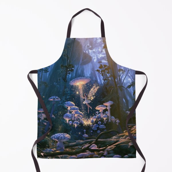 Item preview, A delicate Fairy dancing among glowing mushrooms in an enchanted woodland at twilight, Fantasy & Mythological Creatures designed and sold by CDC40.