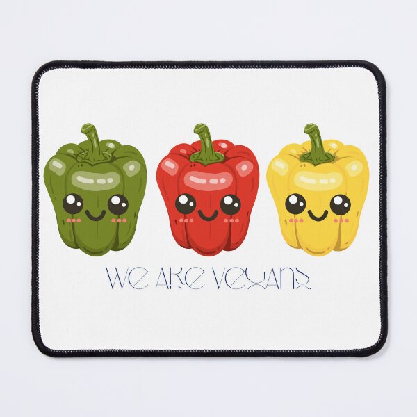 Item preview, Cute Bell Peppers We Are Vegans - Funny Kawaii Vegetable Art designed and sold by poonzapoon.