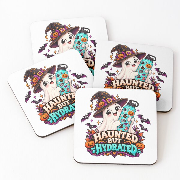 Item preview, Haunted But Hydrated Halloween Design, Cute Ghost Water Bottle, Spooky Halloween Shirt designed and sold by Pixanova.
