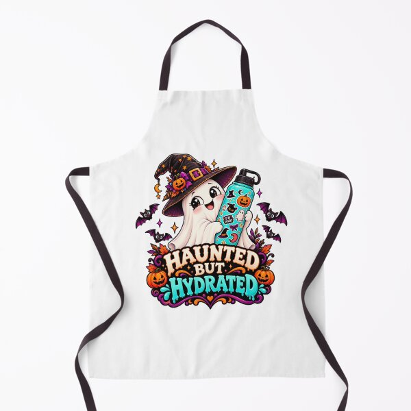 Item preview, Haunted But Hydrated Halloween Design, Cute Ghost Water Bottle, Spooky Halloween Shirt designed and sold by Pixanova.