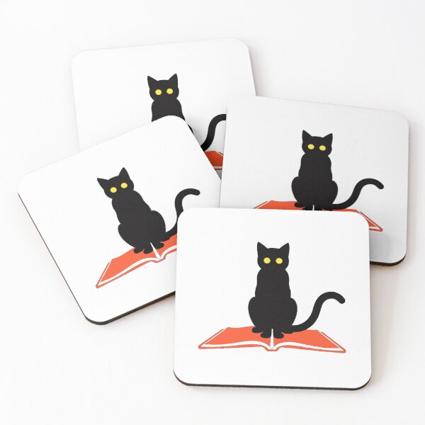 Item preview, Mysterious Black Cat Reading a Book designed and sold by Ikochane.