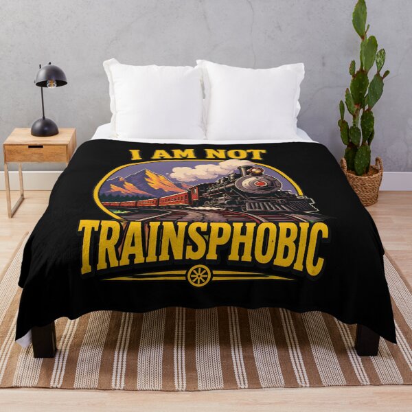 Item preview, i am not trainsphobic funny train saying quote men women designed and sold by hugoinkcoast.