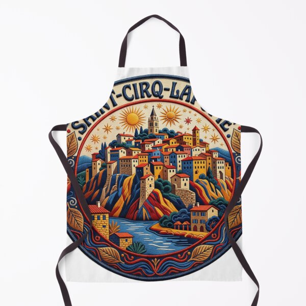 Item preview, Saint Cirq Lapopie France Medieval Cliff Village Embroidered Patch Sticker designed and sold by Imaginarium of Chaos falcon88 .