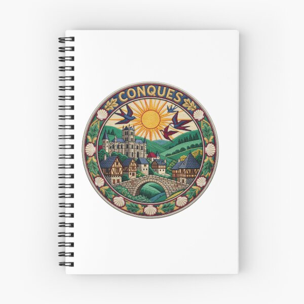 Item preview, Conques France Pilgrimage Village Abbey Embroidered Patch Sticker designed and sold by Imaginarium of Chaos falcon88 .