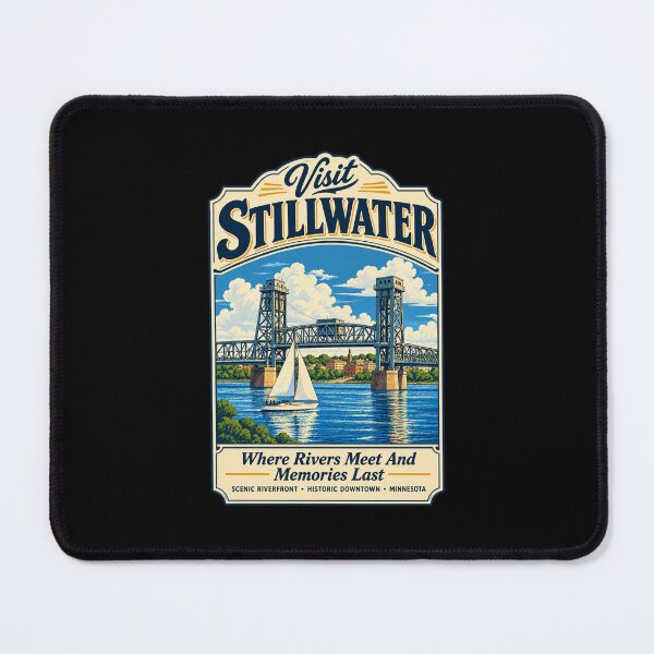 Item preview, Stillwater Minnesota Vintage Travel Poster Historic Lift Bridge Graphic designed and sold by Whirx.