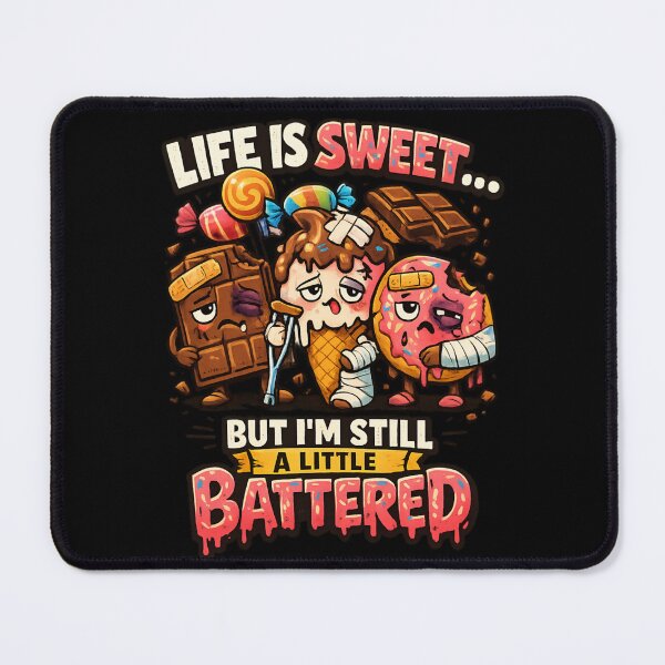 Item preview, Life Is Sweet But I'm Still A Little Battered – Funny Candy Humor designed and sold by SidTastic .
