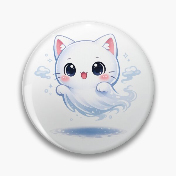 Item preview, Kawaii Chibi Ghost Cat designed and sold by Sommium .