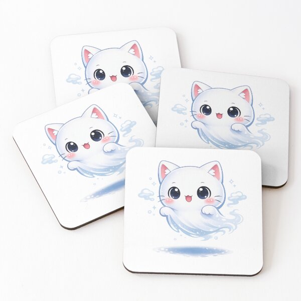 Item preview, Kawaii Chibi Ghost Cat designed and sold by Sommium .
