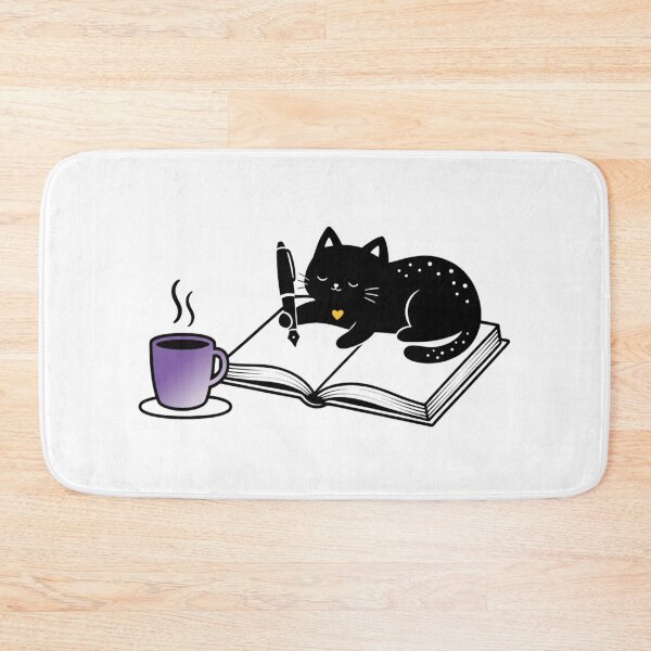 Item preview, Black Cat Book Lover Dark Literary Aesthetic designed and sold by Ikochane.