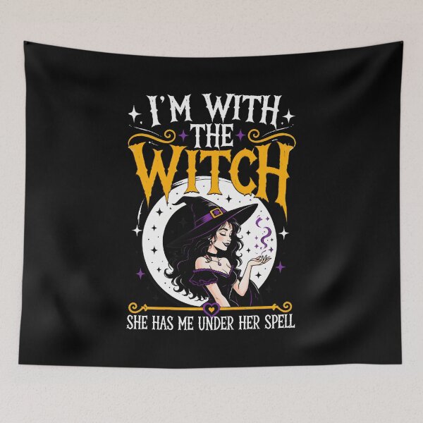 Item preview, I'm with The Witch Funny Halloween Couples Costume designed and sold by hugoinkcoast.