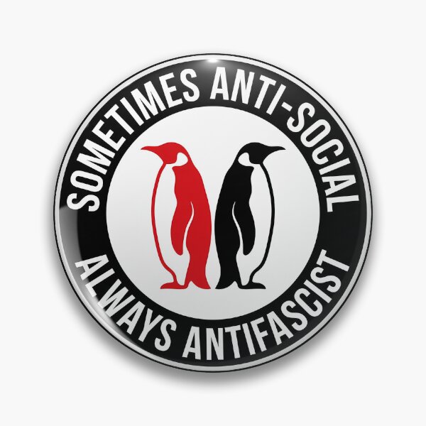 Item preview, Sometimes Anti-Social Always Antifascist - Linke Antifa Merch designed and sold by LoFizzy.