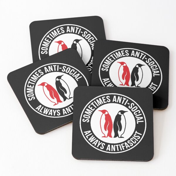 Item preview, Sometimes Anti-Social Always Antifascist - Linke Antifa Merch designed and sold by LoFizzy.