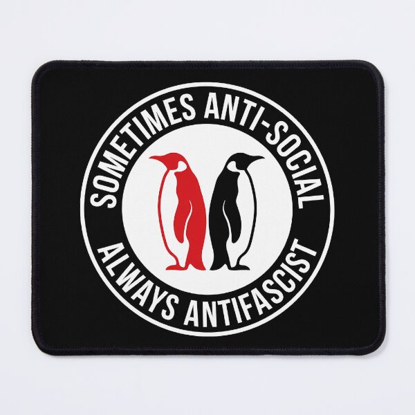 Item preview, Sometimes Anti-Social Always Antifascist - Linke Antifa Merch designed and sold by LoFizzy.