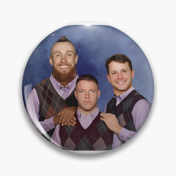 Item preview, Christian McCaffrey George Kittle Brock Purdy Step Brothers San Francisco Football Design designed and sold by TheNotesPoster.