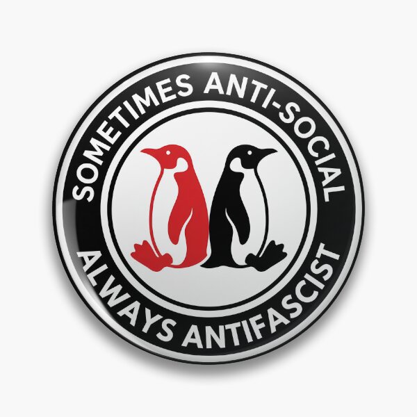 Item preview, Sometimes Anti-Social Always Antifascist - Linke Antifa Merch designed and sold by LoFizzy.