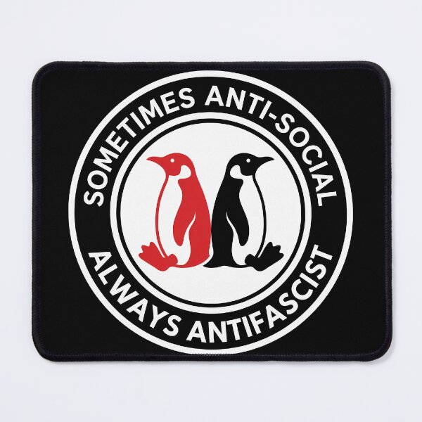 Item preview, Sometimes Anti-Social Always Antifascist - Linke Antifa Merch designed and sold by LoFizzy.