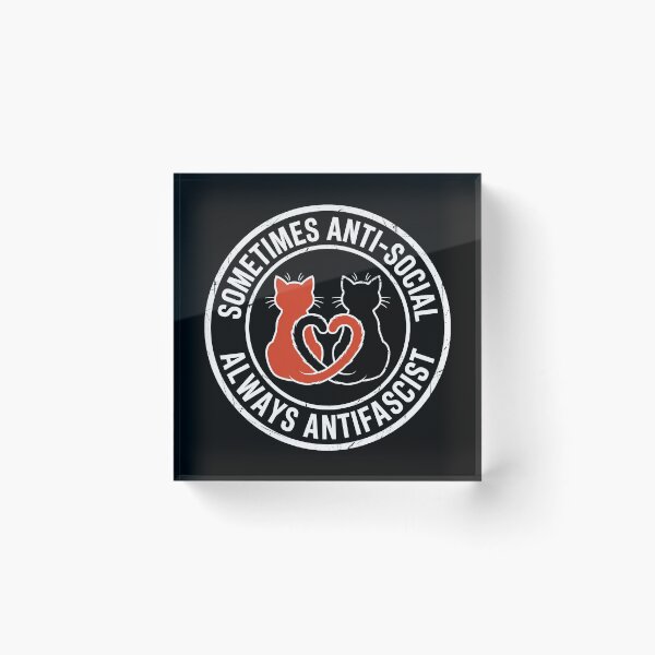 Item preview, Sometimes Anti-Social Always Antifascist - Linke Antifa Merch designed and sold by LoFizzy.
