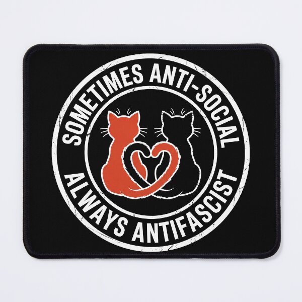 Item preview, Sometimes Anti-Social Always Antifascist - Linke Antifa Merch designed and sold by LoFizzy.