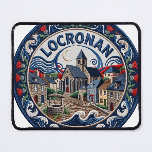 Item preview, Locronan Brittany France Granite Village Embroidered Patch Sticker designed and sold by Imaginarium of Chaos falcon88 .