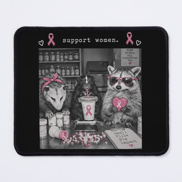 Item preview, Support Women Shirt, Pink Ribbon Breast Cancer Awareness Raccoon designed and sold by yusufaaruma457.