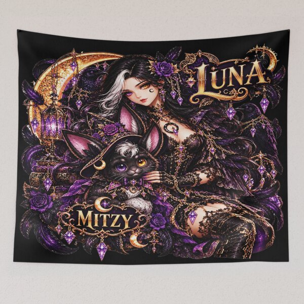 Item preview, Luna & Mitzy – Gothic Anime Witch and Rabbit | Luna’s Forest Friends designed and sold by TheInkRaven.