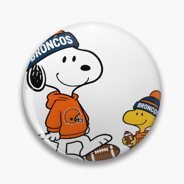 Item preview, Denver Broncos Inspired Football Snoopy and Woodstock Fan Art Design designed and sold by TheNotesPoster.