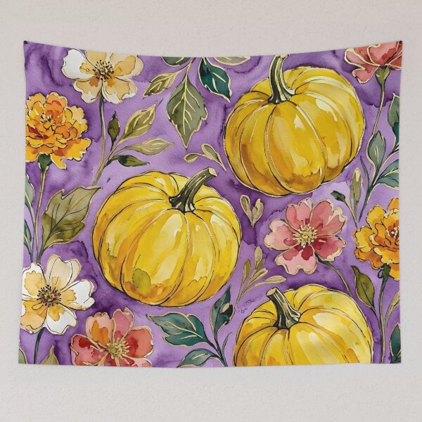 Item preview, Pumpkin with Flowers designed and sold by GraphicsClub.