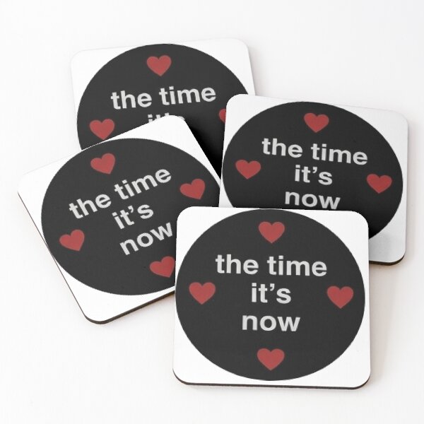 Item preview, The Time It's Now Red Hearts Typography Design designed and sold by MaRCAStro.