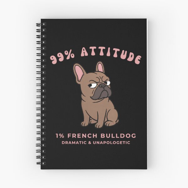 Item preview, French Bulldog 99 Percent Attitude Funny Frenchie Dog Retro Art designed and sold by wildsilencee.