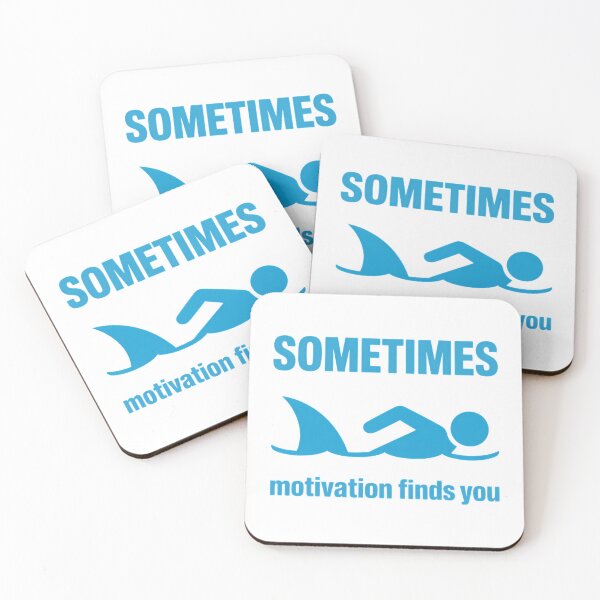 Item preview, Sometimes Motivation Finds You – Funny Swimming Shark Design designed and sold by LoFizzy.
