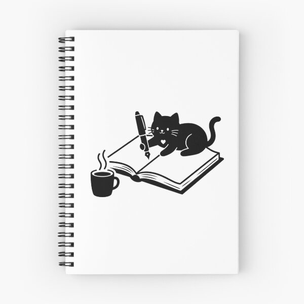 Item preview, Black Cat Reader Minimalist Bookish Design designed and sold by Ikochane.