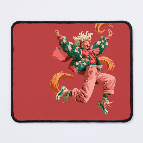 Item preview, Energetic Blonde Character in Floral Jacket designed and sold by colorful-white.