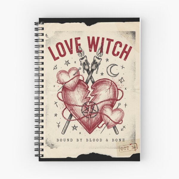 Item preview, Lovewitch Bound Heart Halloween Design Graphic Tee v8 designed and sold by DarylWelsh2024.